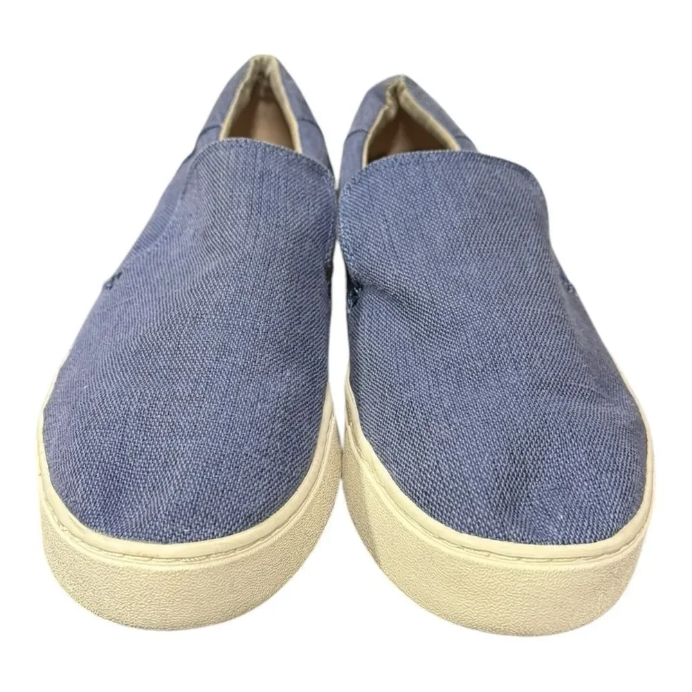 TOMS Lomas Blue Canvas Men's Slip-on Sneakers 11.5